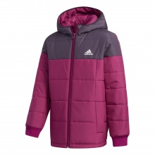 adidas Transition Jacket with Padding Magenta Red Girls